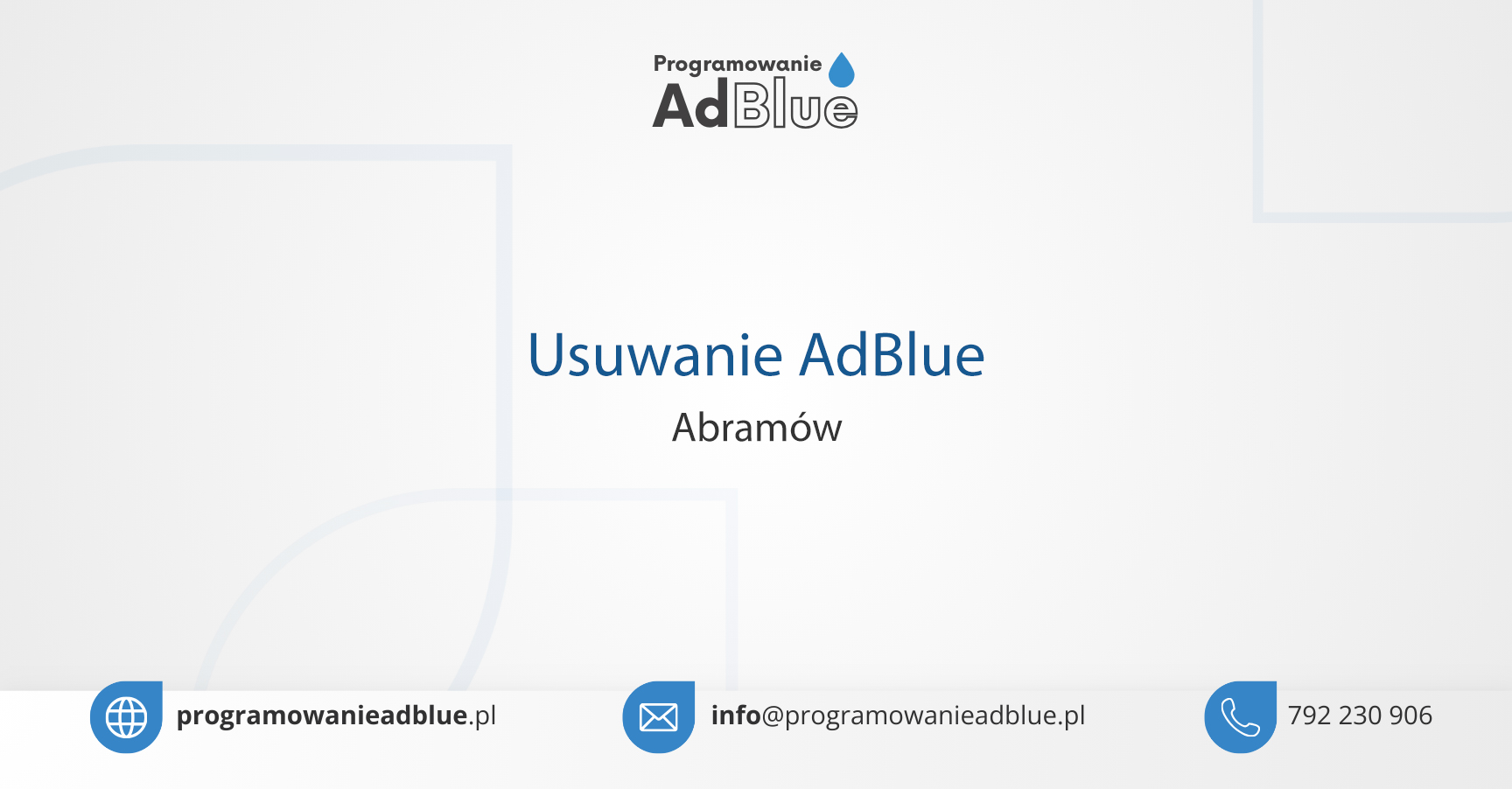 Programowanie AdBlue Abramów