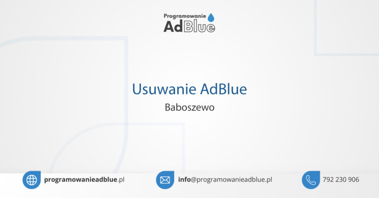 Programowanie AdBlue Baboszewo