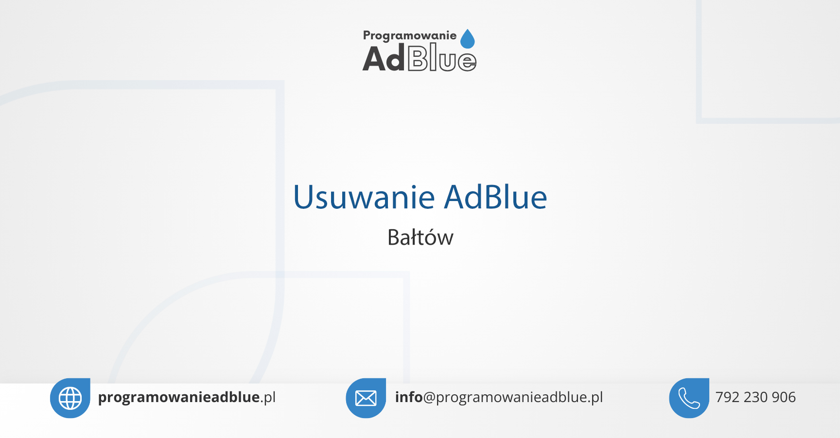 Usuwanie AdBlue Bałtów