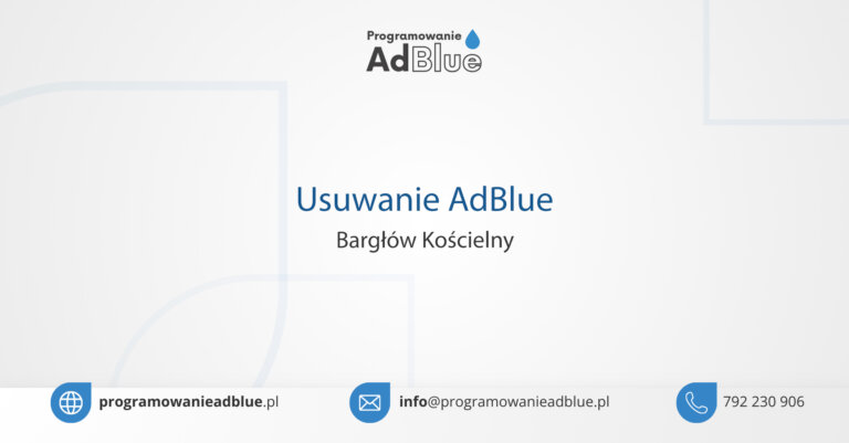 Programowanie AdBlue Bargłów Kościelny