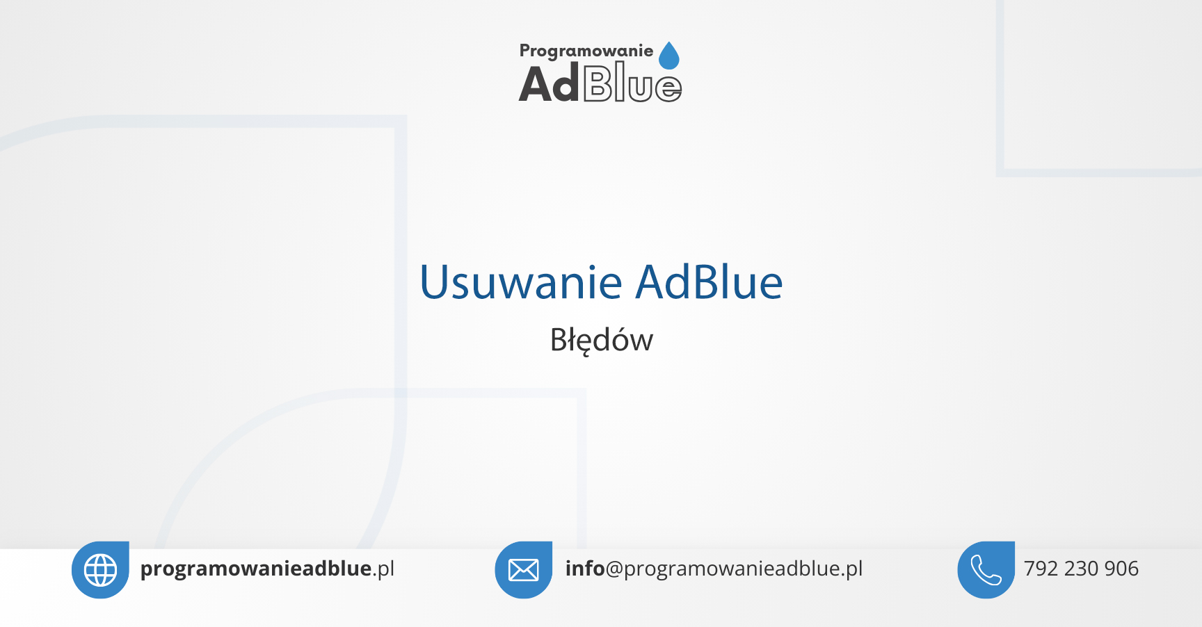 Programowanie AdBlue Błędów