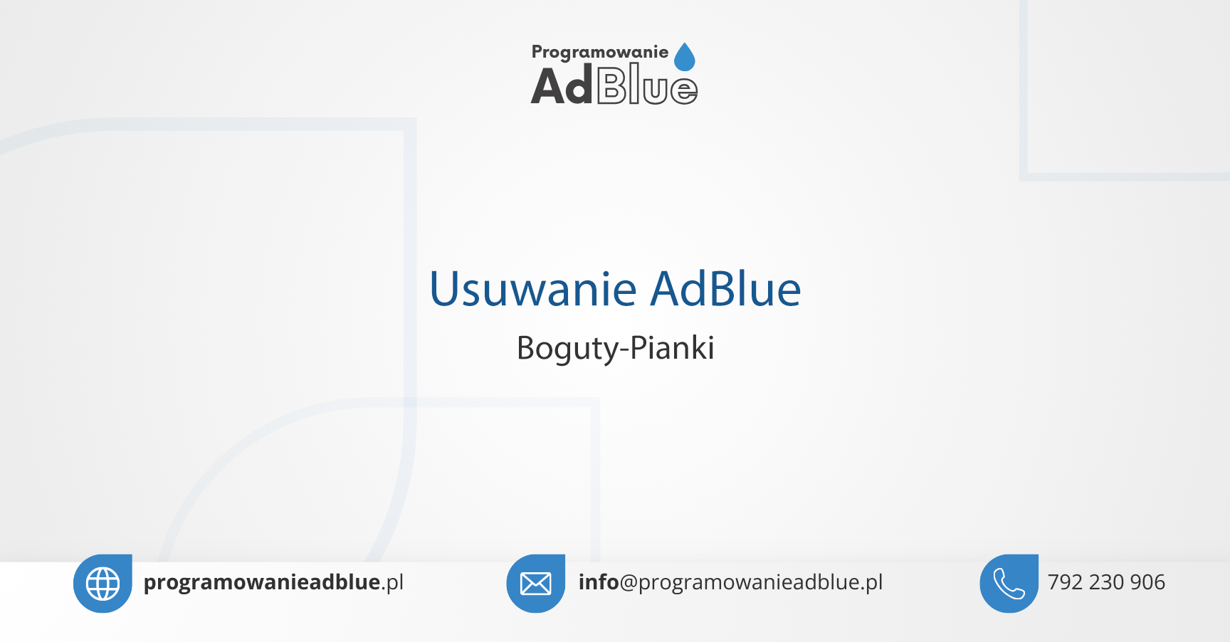 Usuwanie AdBlue Boguty-Pianki