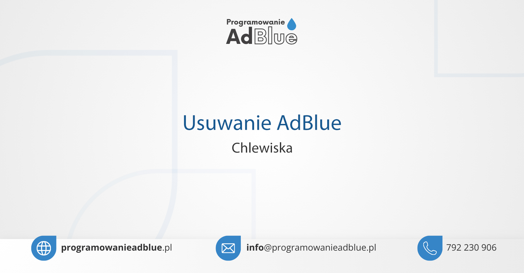 Usuwanie AdBlue Chlewiska