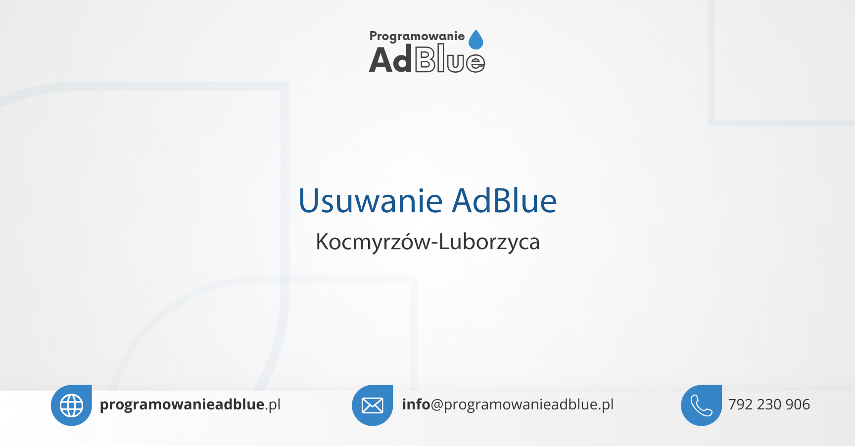 Usuwanie AdBlue Kocmyrzów-Luborzyca