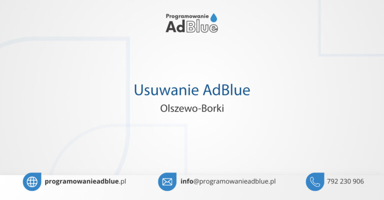 Programowanie AdBlue Olszewo-Borki