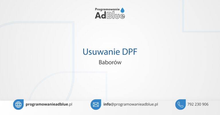 Usuwanie DPF Baborów