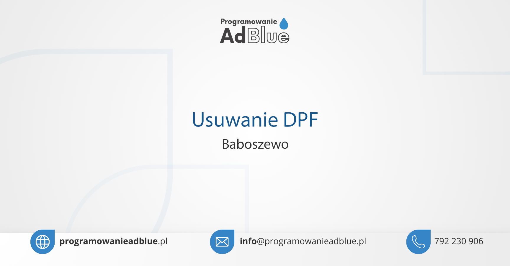 Usuwanie DPF Baboszewo