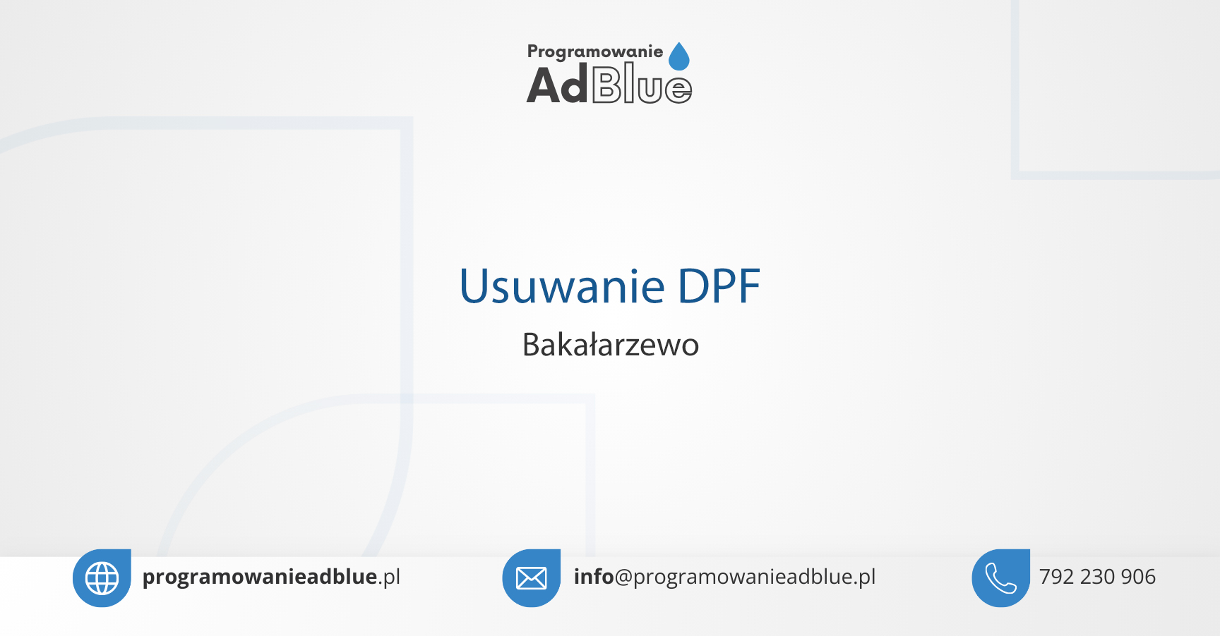 Usuwanie DPF Bakałarzewo