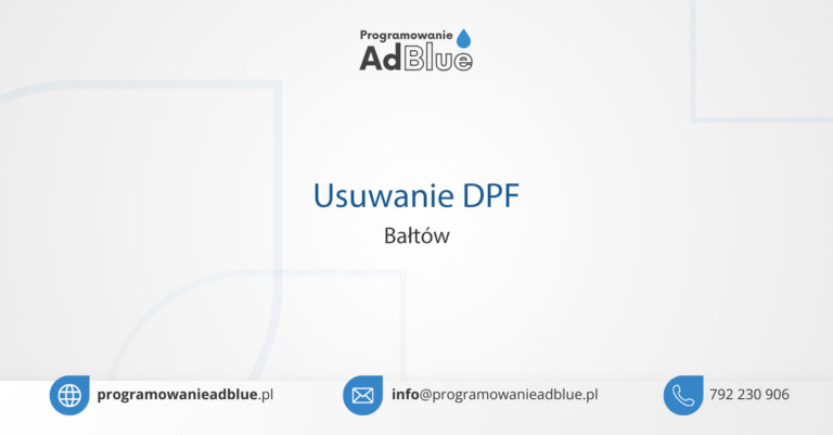 Usuwanie DPF Bałtów