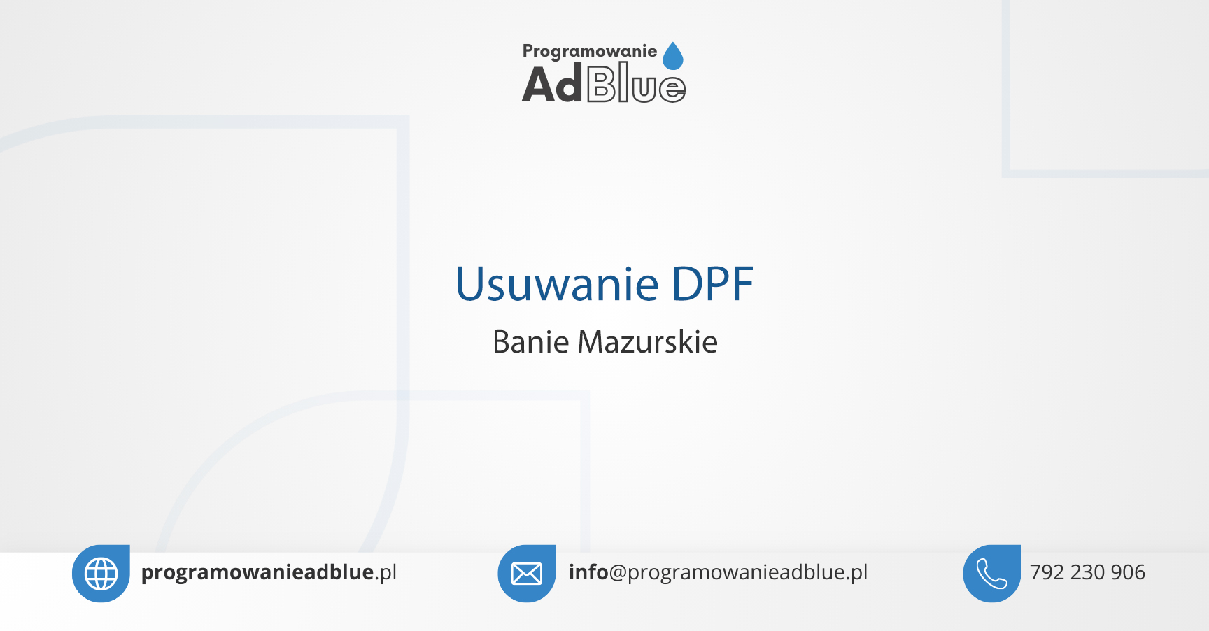 Usuwanie DPF Banie Mazurskie