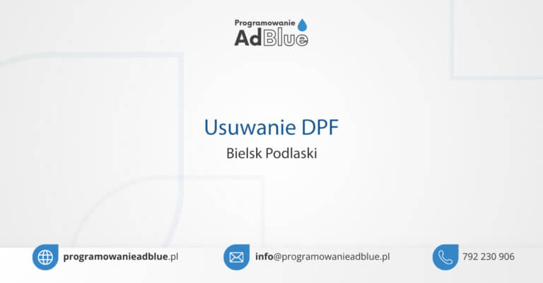 Usuwanie DPF Bielsk Podlaski