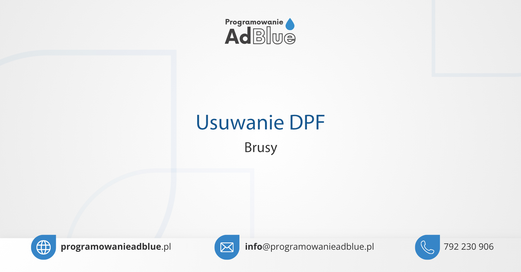 Usuwanie DPF Brusy