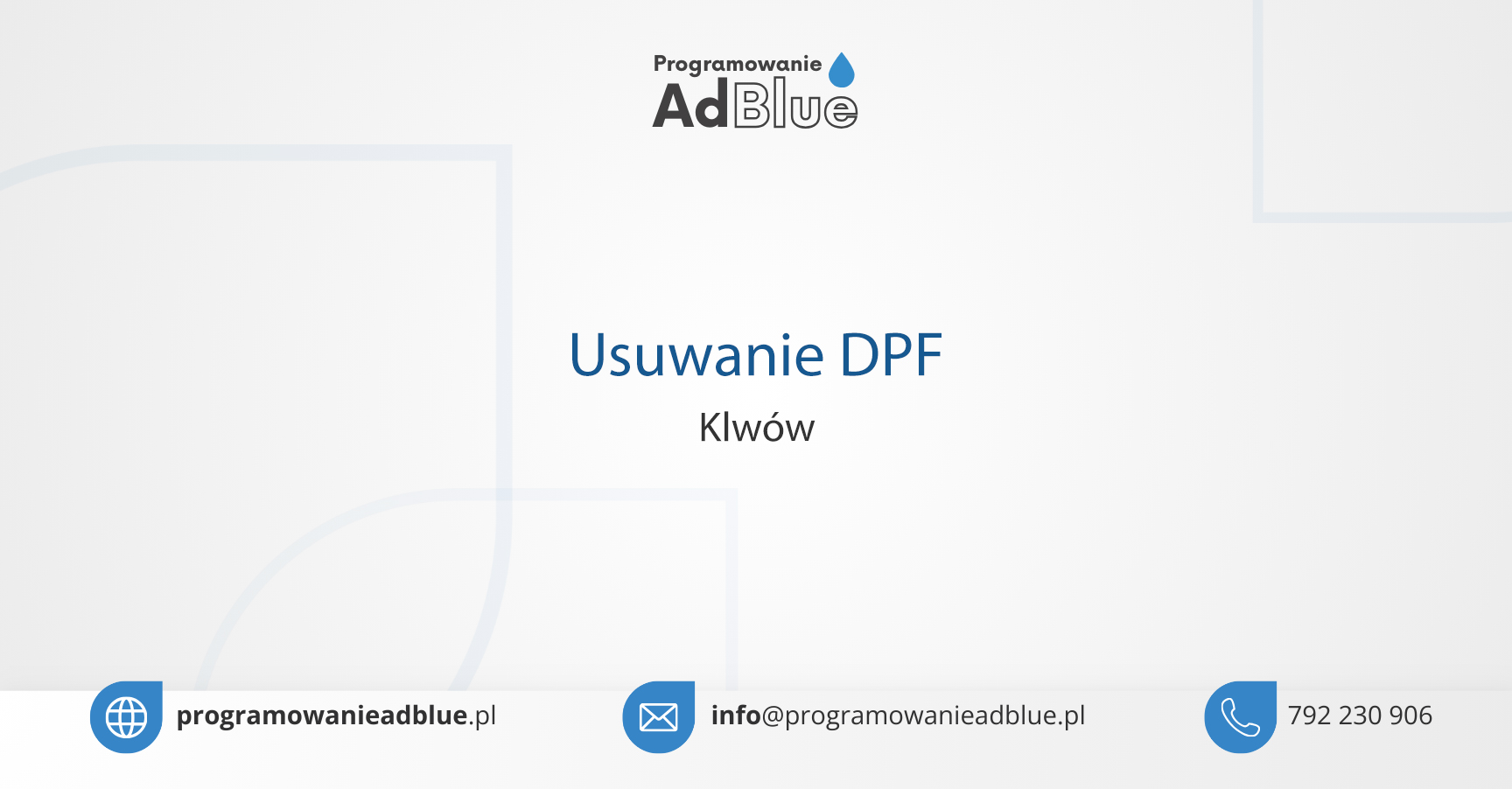 Usuwanie DPF Klwów