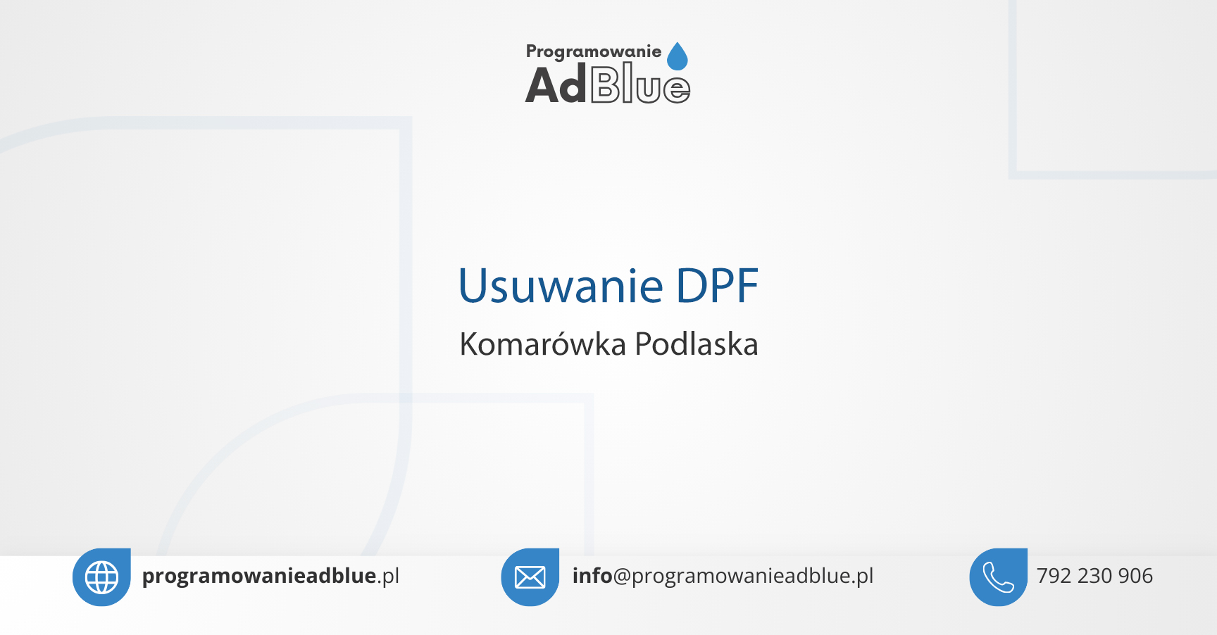 Usuwanie DPF Komarówka Podlaska