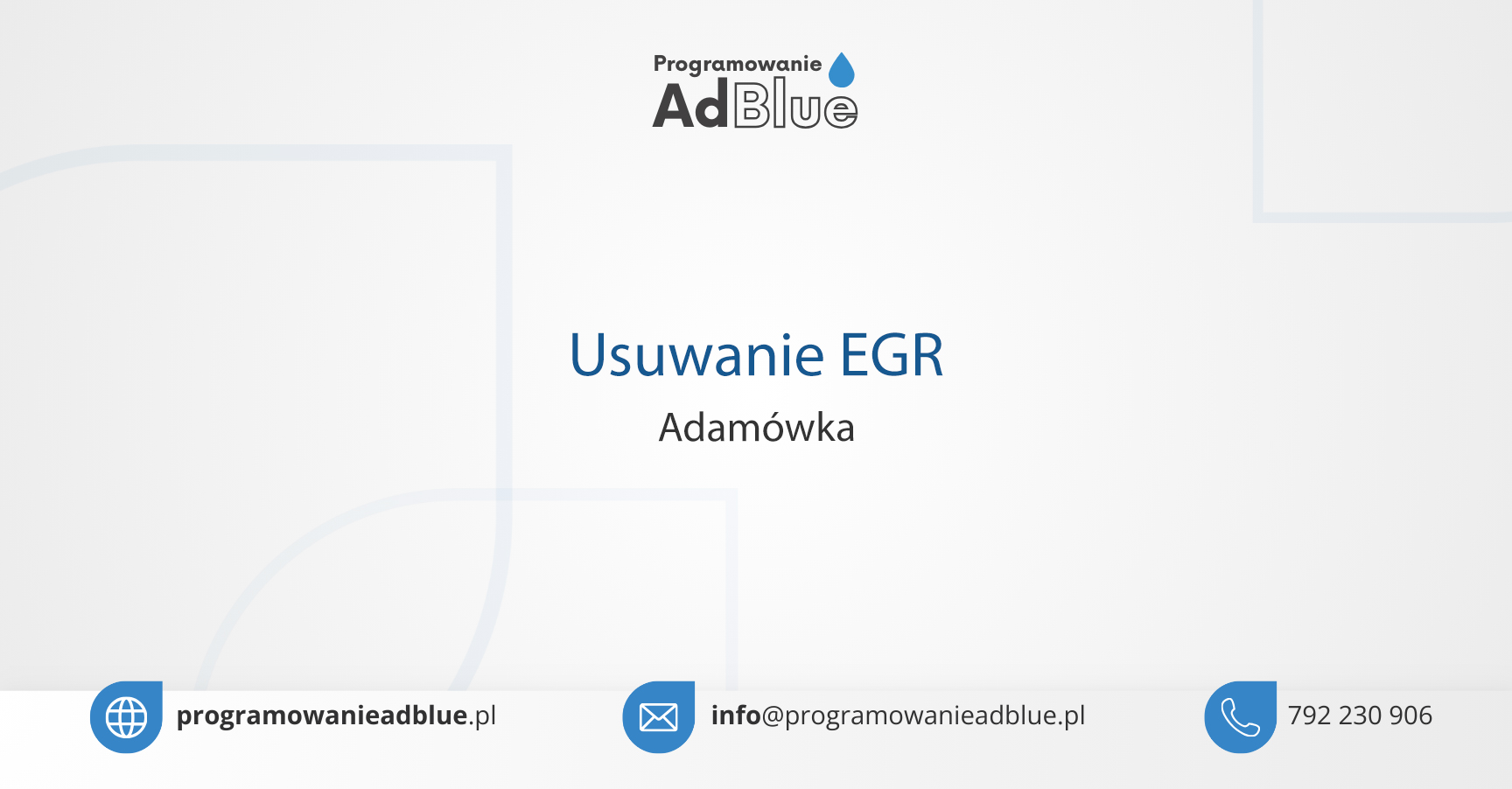 Usuwanie EGR Adamówka