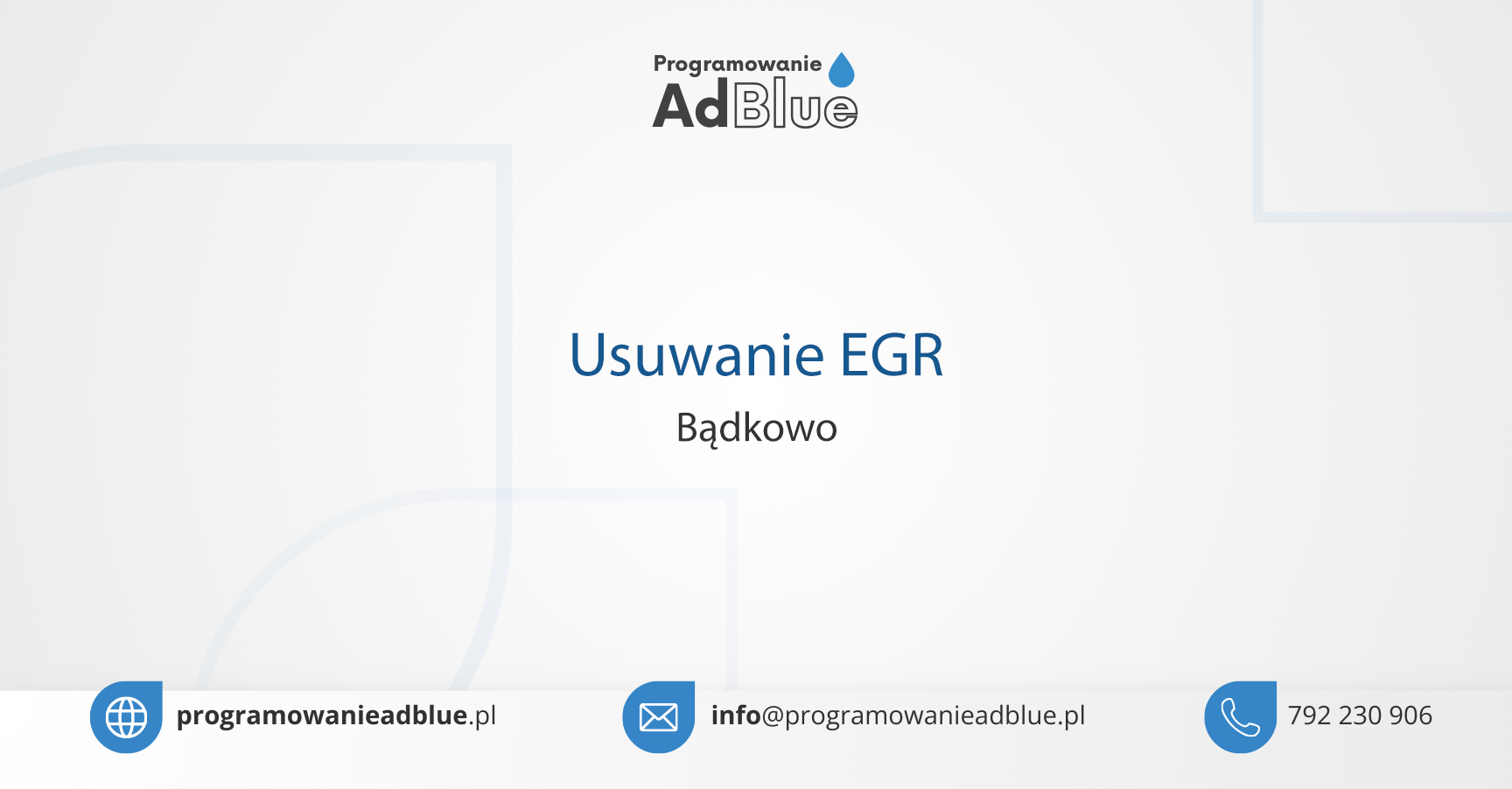 Usuwanie EGR Bądkowo