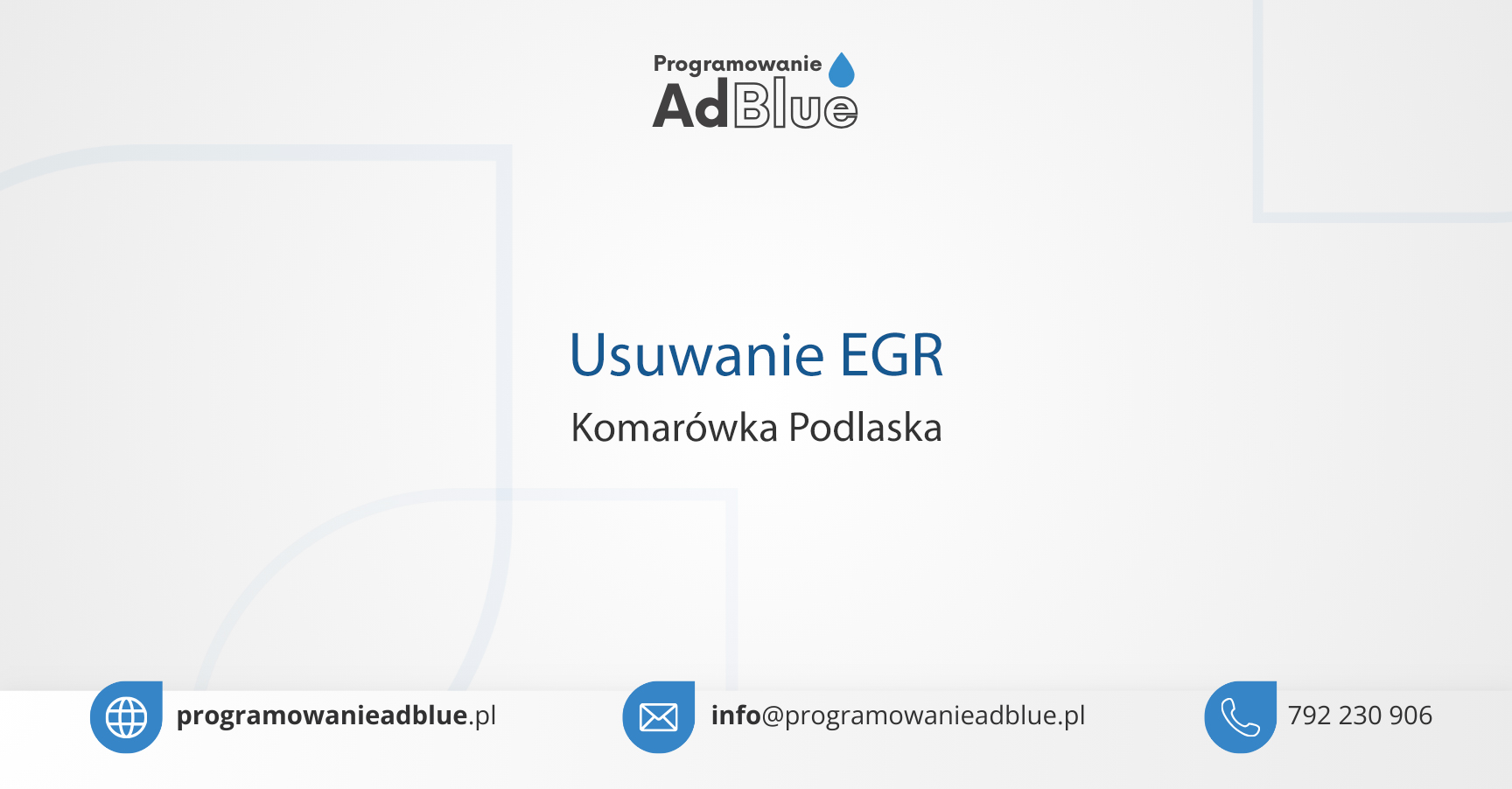 Usuwanie EGR Komarówka Podlaska